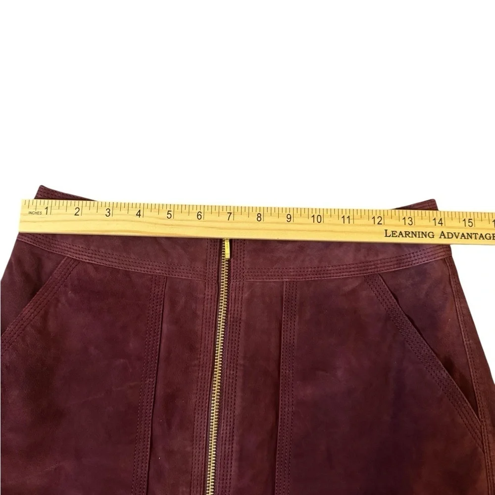 Trina Turk Leather/Suede Mini Harvest Skirt Size 00